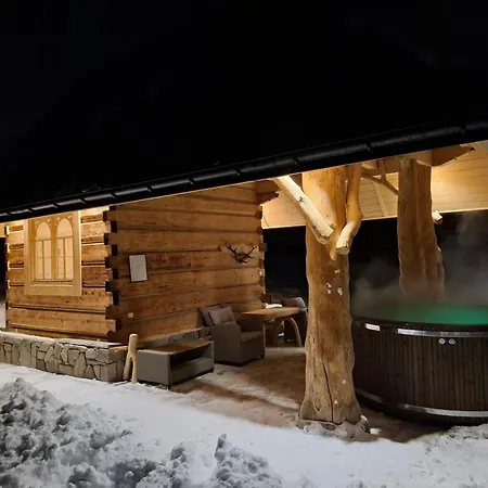 Chalet Na Przeleczy Wood House & Mountain View & Jacuzzi - Balia Ogrodowa